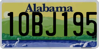 AL license plate 10BJ195