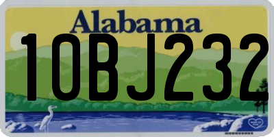 AL license plate 10BJ232