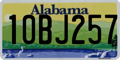 AL license plate 10BJ257