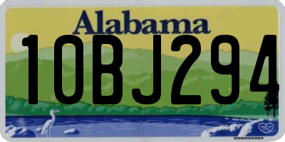 AL license plate 10BJ294