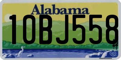 AL license plate 10BJ558