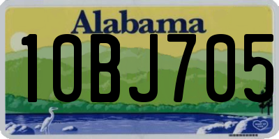 AL license plate 10BJ705