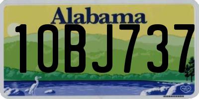AL license plate 10BJ737