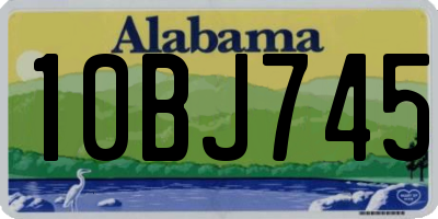 AL license plate 10BJ745