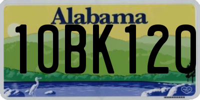 AL license plate 10BK120