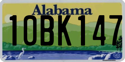 AL license plate 10BK147