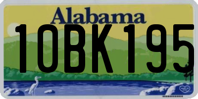 AL license plate 10BK195