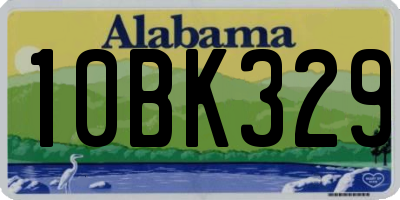 AL license plate 10BK329