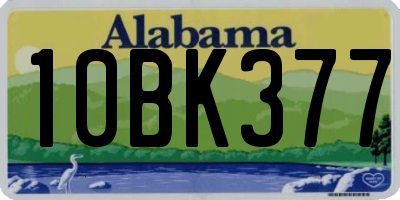 AL license plate 10BK377