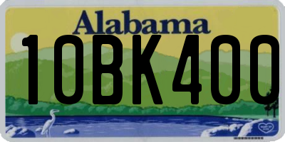 AL license plate 10BK400