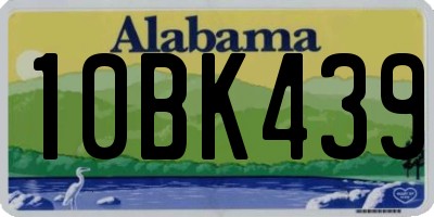 AL license plate 10BK439