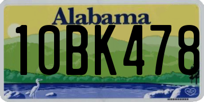 AL license plate 10BK478