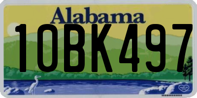 AL license plate 10BK497
