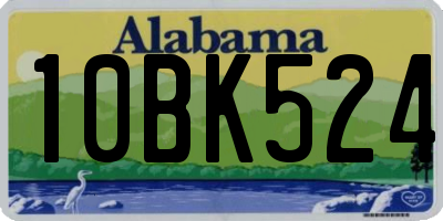 AL license plate 10BK524