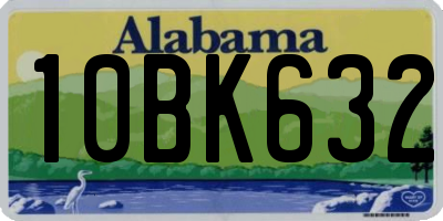 AL license plate 10BK632