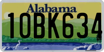 AL license plate 10BK634