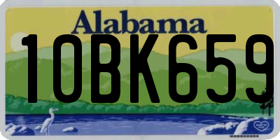 AL license plate 10BK659
