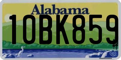 AL license plate 10BK859