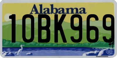 AL license plate 10BK969