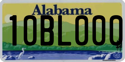 AL license plate 10BL000