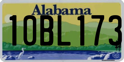 AL license plate 10BL173