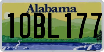 AL license plate 10BL177
