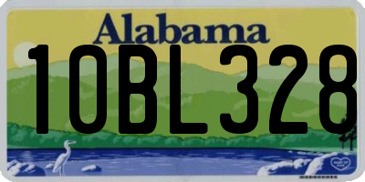 AL license plate 10BL328