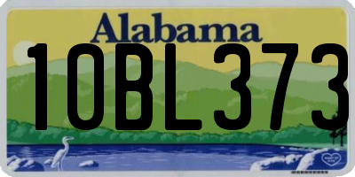 AL license plate 10BL373