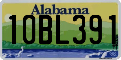 AL license plate 10BL391