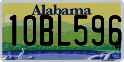 AL license plate 10BL596