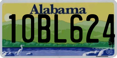 AL license plate 10BL624