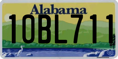 AL license plate 10BL711