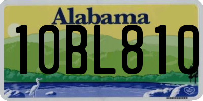 AL license plate 10BL810