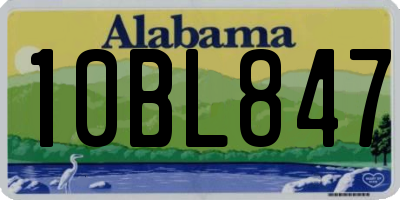 AL license plate 10BL847