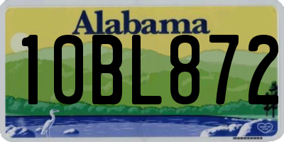 AL license plate 10BL872
