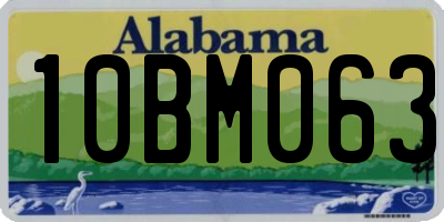 AL license plate 10BM063