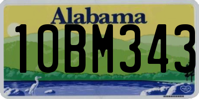 AL license plate 10BM343