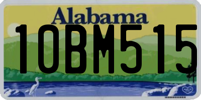 AL license plate 10BM515