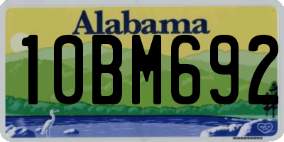 AL license plate 10BM692