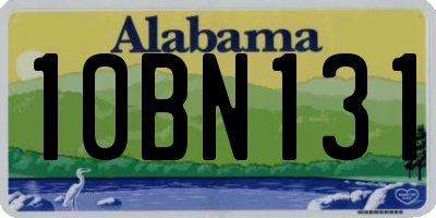 AL license plate 10BN131