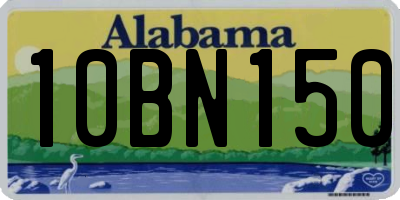 AL license plate 10BN150
