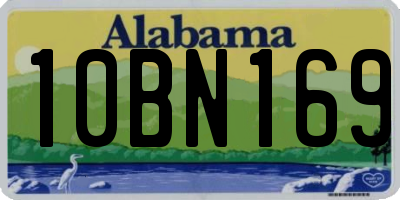 AL license plate 10BN169