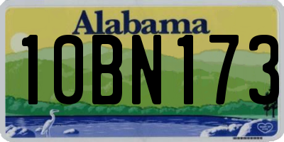 AL license plate 10BN173