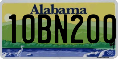 AL license plate 10BN200