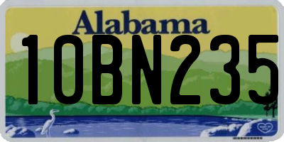 AL license plate 10BN235