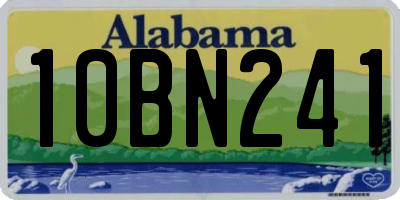 AL license plate 10BN241
