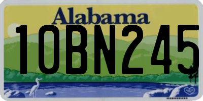 AL license plate 10BN245