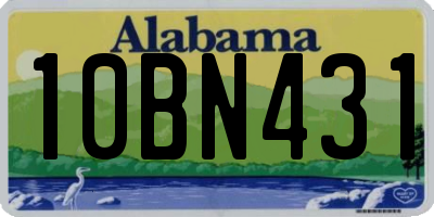 AL license plate 10BN431