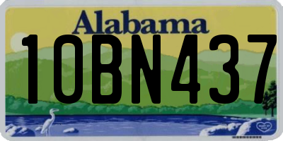 AL license plate 10BN437