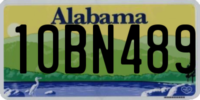 AL license plate 10BN489